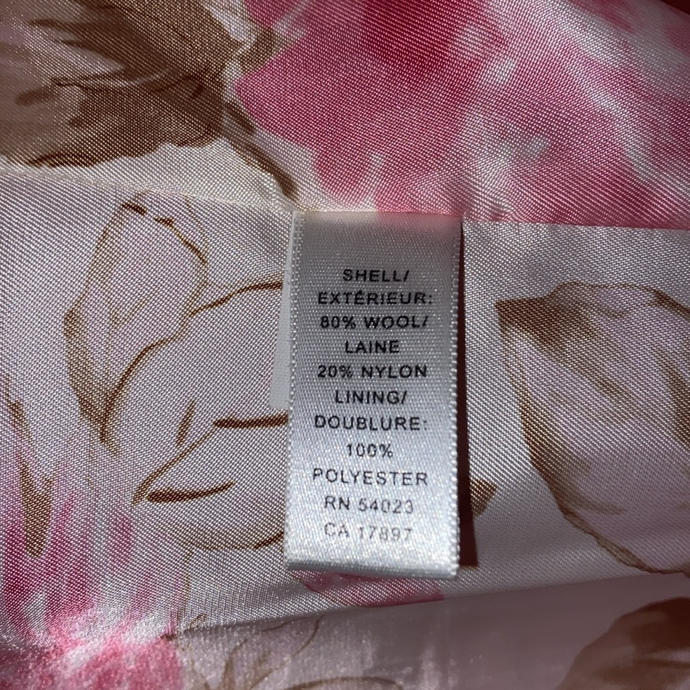 Banana Republic Pink Wool Blend Overcoat sz Small - Picture 7 of 11